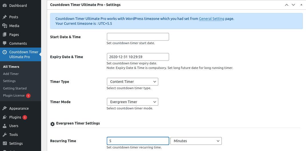 Countdown Timer Ultimate Pro - Documentation - Essential Plugin
